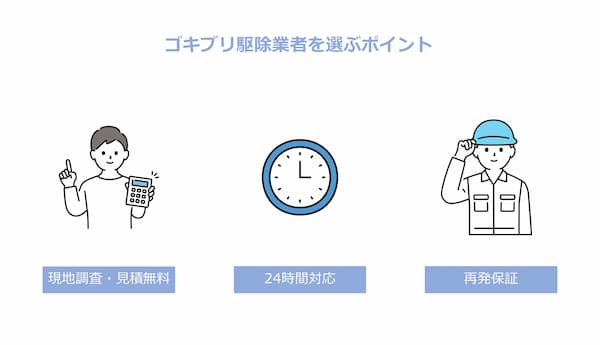 ゴキブリ駆除業者の選び方