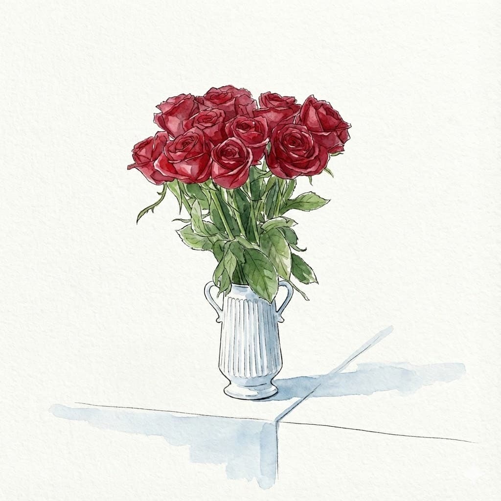 花束は花瓶にさして立てて保管する